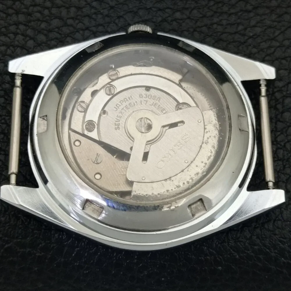 Vintage 1971 FCB Seiko Automatic Mens Silver Watch W/daydate & FCB accents